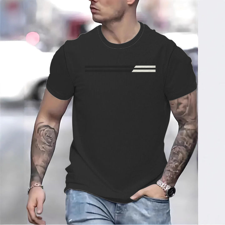 Herren T-Shirt mit stilvollem Linienmuster W&W Mode