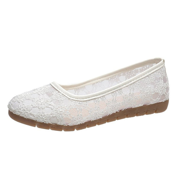 Damen elegante Ballerinas aus filigranem Spitzenmaterial W&W Mode