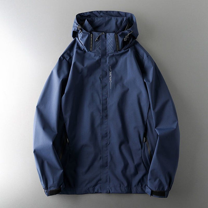 Unisex-Jacke mit Kapuze aus wasserabweisendem Material