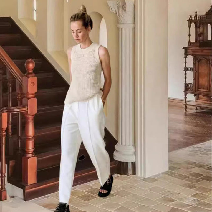 Damen Strickoberteil mit raffiniertem Lochmuster W&W Mode