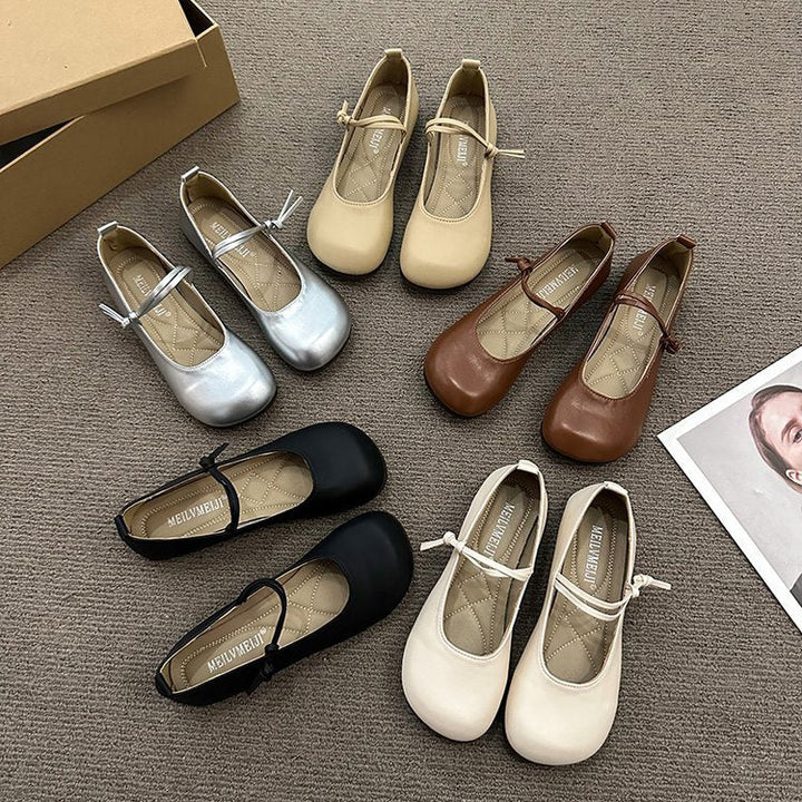 Damen Ballerinas mit elegantem Riemchen und flexiblem Innenfutter W&W Mode