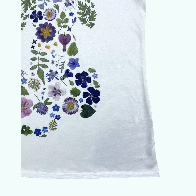 W&W Mode | Floral Rundhalsausschnitt T-Shirt