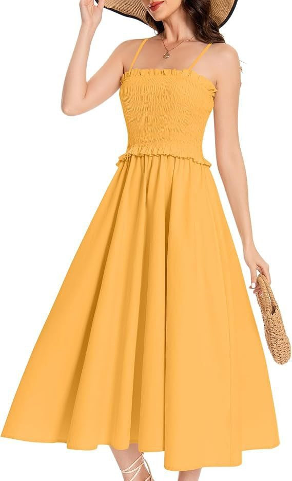 Damen elastisches Maxikleid mit Rüschendetails und geschmeidigem Material W&W Mode