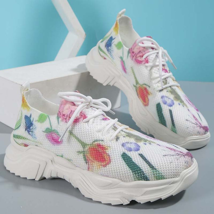 W&W Mode | Lässige Turnschuhe Mit Blumendruck