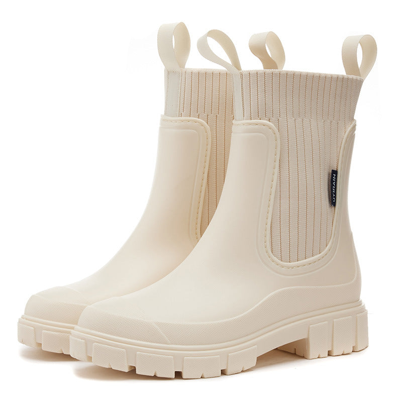 W&W Mode | Wasserdichte Stiefel Mit Dicker Sohle Für Frauen