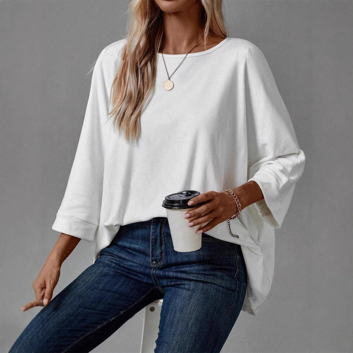 Damen oversized T-Shirt mit weitem Schnitt und moderner Silhouette W&W Mode