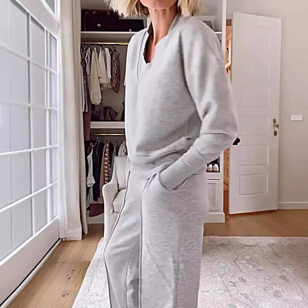 W&W Mode | Lockeres Oberteil und Hose mit weitem Bein Set