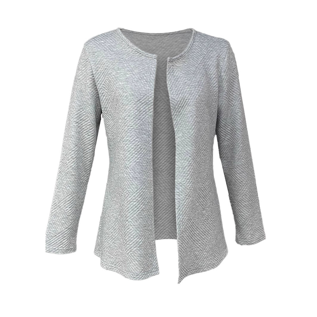W&W Mode | Einfaches Temperament Pendeln Schlanke Passform Cardigan Jacke Oberbekleidung