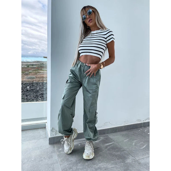 Damen Cargo-Hosen im lässigen Schnitt mit praktischen Taschen W&W Mode