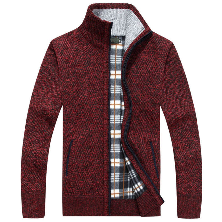 W&W Mode | Herren Strickjacke Mit Fleecefutter