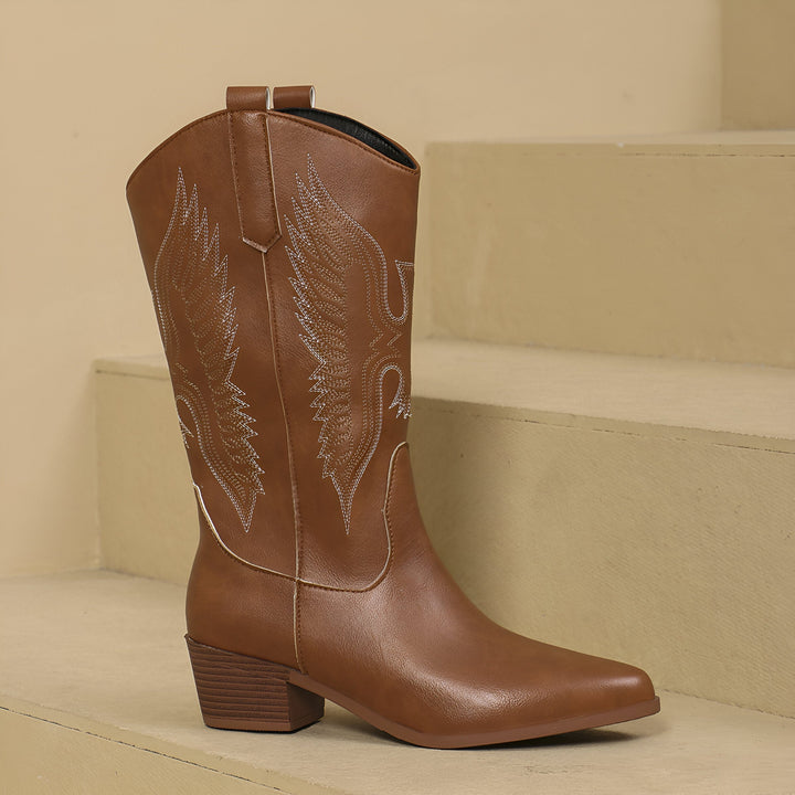 W&W Mode | Stylische Cowgirl-Kniehohe Stiefel