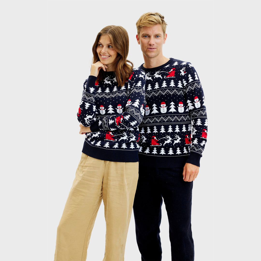 W&W Mode | Der stilvolle Weihnachtspullover Navy - Herren