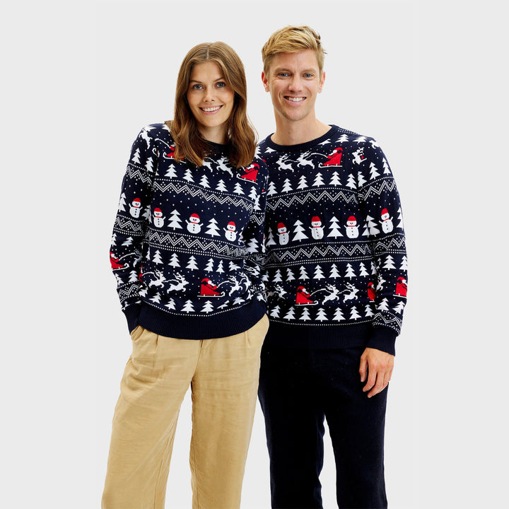 W&W Mode | Der stilvolle Weihnachtspullover Navy - Herren