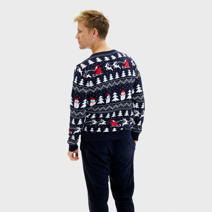 W&W Mode | Der stilvolle Weihnachtspullover Navy - Herren