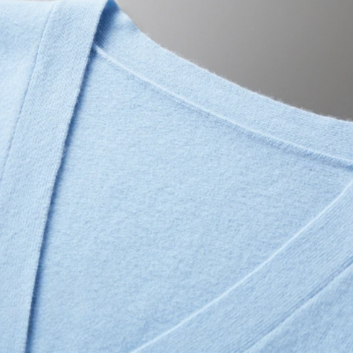 W&W Mode | Cashmere Strickjacke V-ausschnitt Knopfverschluss Weicher Leichter Strick