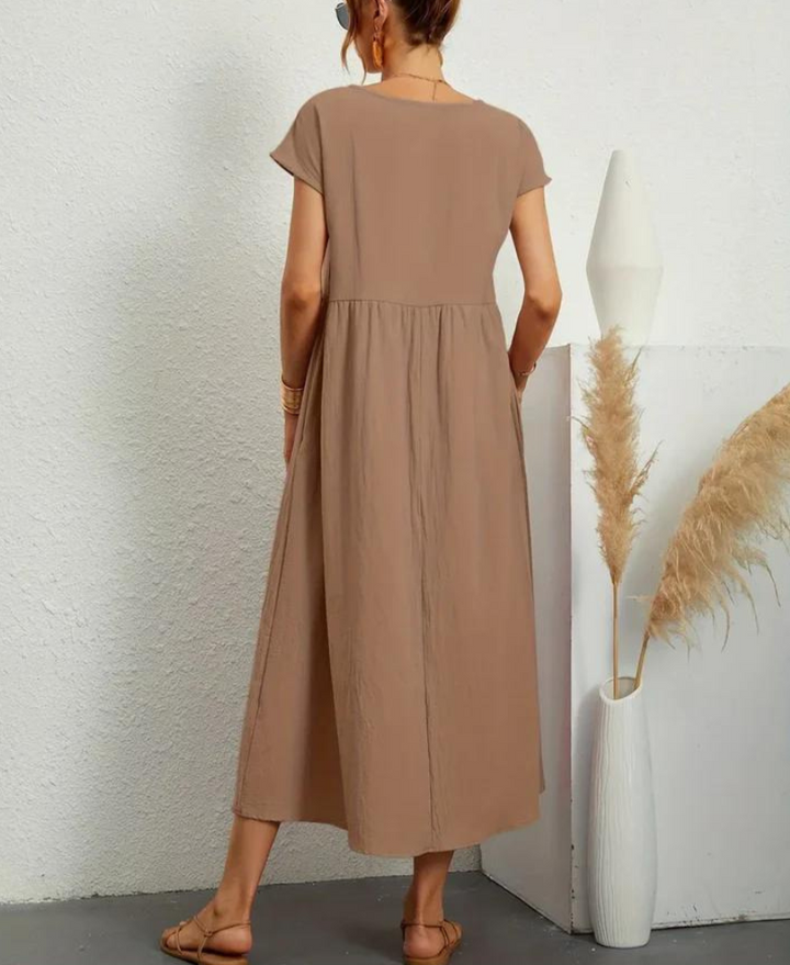 Ruby™ | Elegantes Grundlegendes Kleid aus Baumwolle