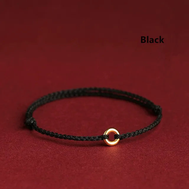 W&W Mode | Handgewebtes Goldenes Kreisarmband
