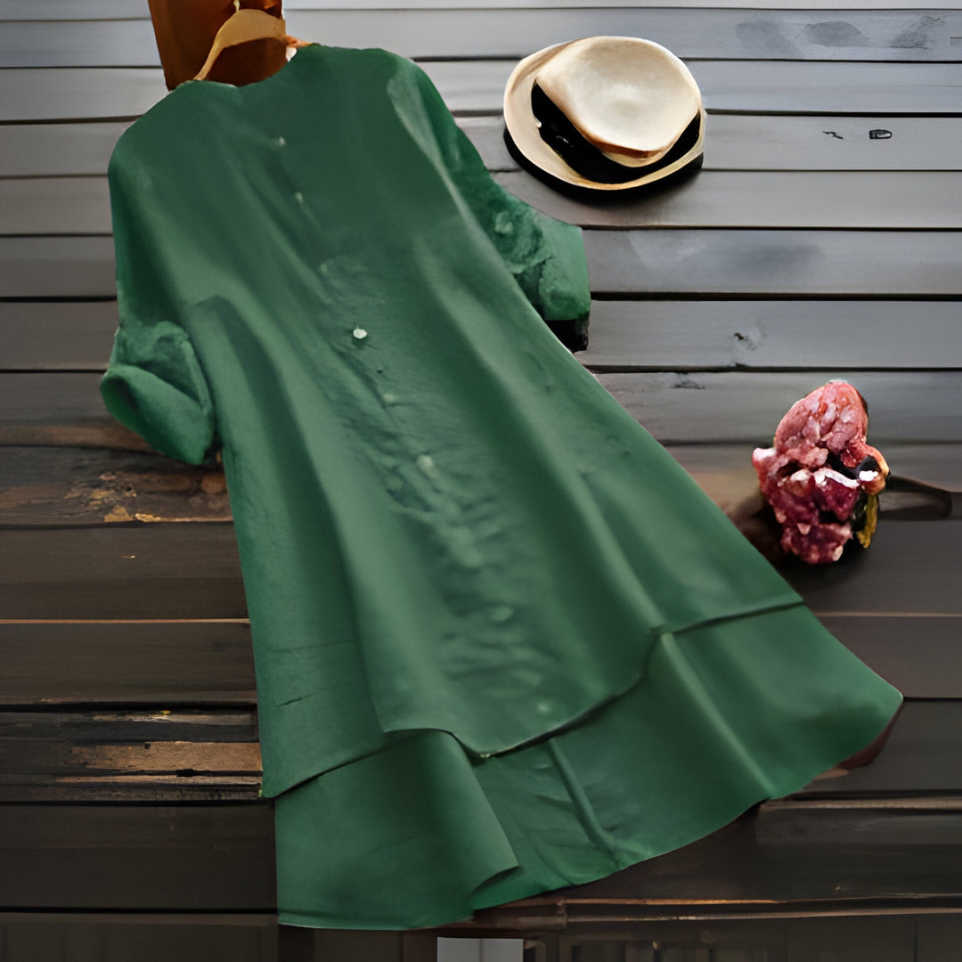 W&W Mode | Sommerkleid aus Baumwolle und Leinen In Übergröße