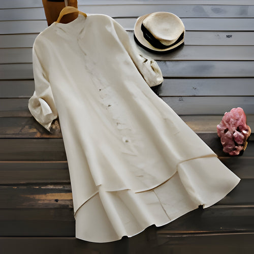 W&W Mode | Sommerkleid aus Baumwolle und Leinen In Übergröße
