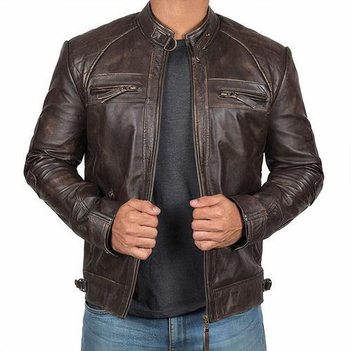 W&W Mode | Leder Motorradjacke Für Herren