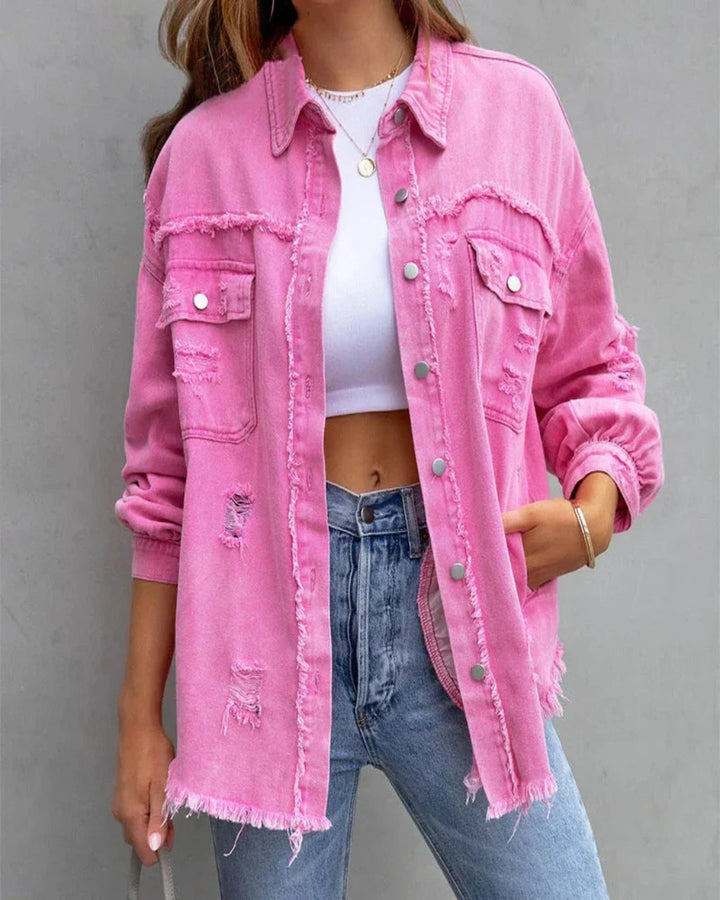 W&W Mode - Verscheurd denim jasje