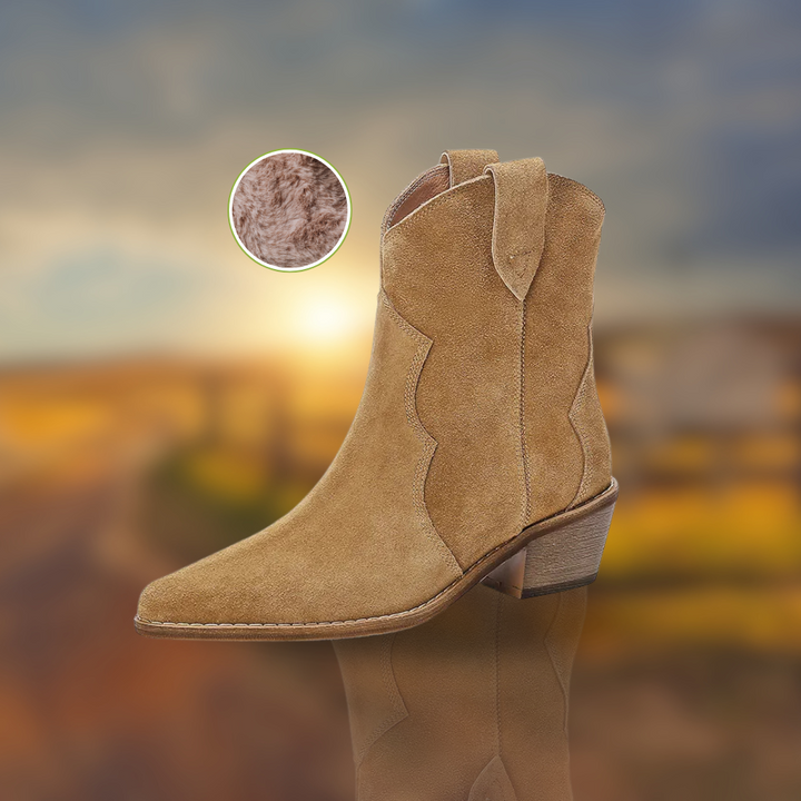W&W Mode | Rindsleder Damen Wildleder Damen Stiefel Mit Absatz