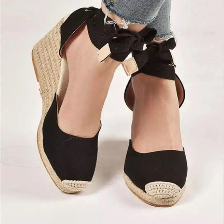 W&W Mode | Einzelknopf Riemen, Seilstoff Sohle Espadrilles