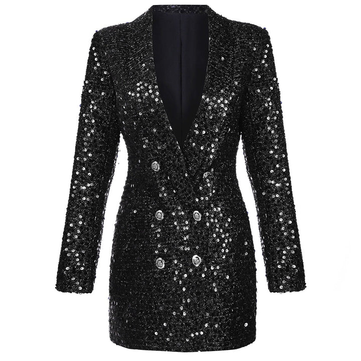 W&W Mode | Blazer Kleid Glitzer