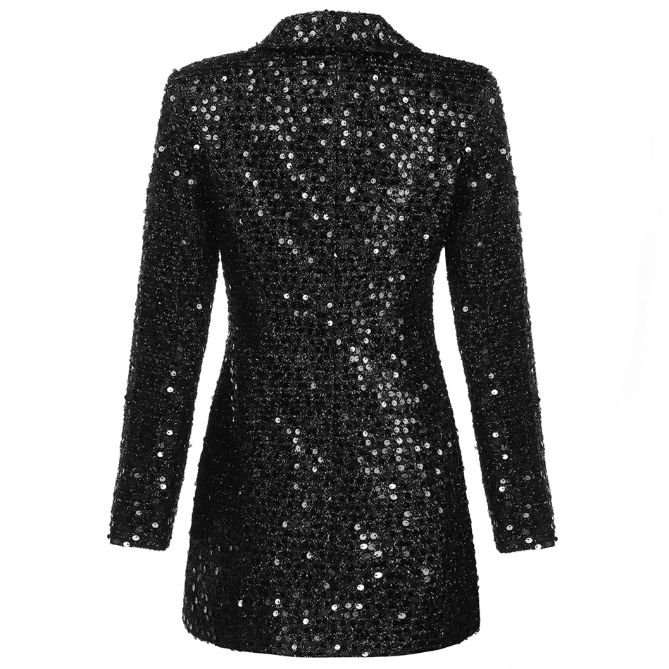 W&W Mode | Blazer Kleid Glitzer