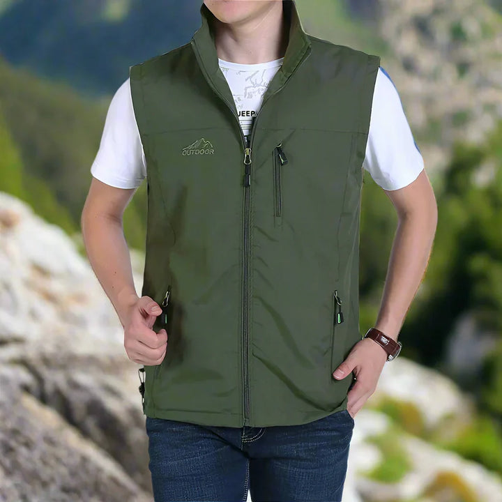 W&W Mode | Leichte Multifunktionsweste mit Taschen für Herren für den Outdoor-Einsatz