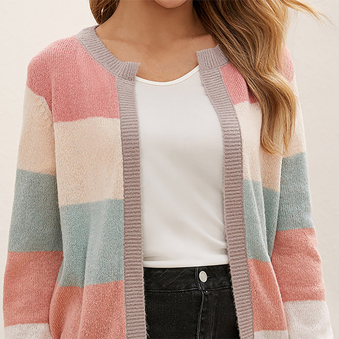 W&W Mode Bequemer Offener Cardigan: Mit Langen Ärmeln