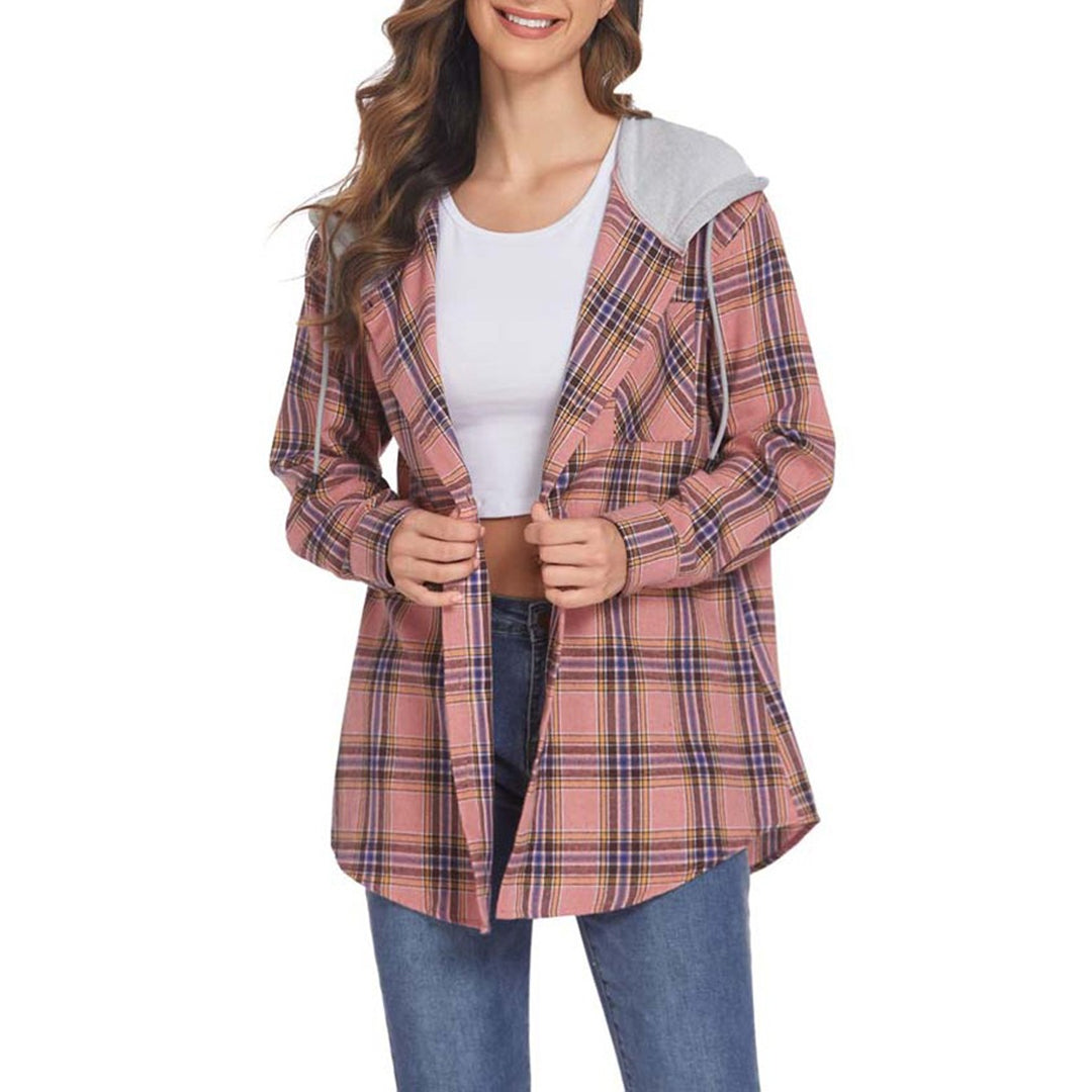 W&W Mode - Elegante Kapuzenjacke mit Karodesign
