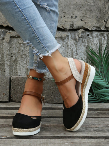 W&W Mode | Sandalen Knöchelriemen Orthopädische Espadrilles Damensandalen