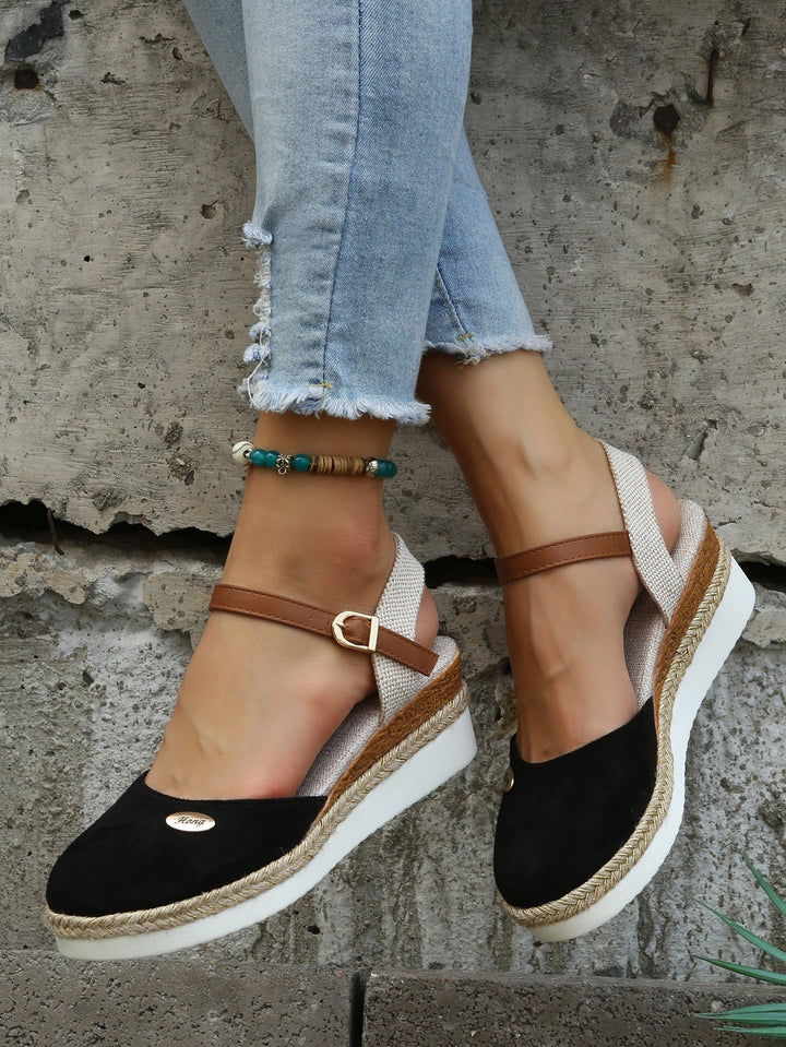 W&W Mode | Sandalen Knöchelriemen Orthopädische Espadrilles Damensandalen