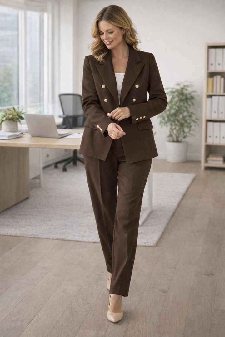 W&W Mode Damen Anzug Set Blazer Hose Zweiteiler elegant
