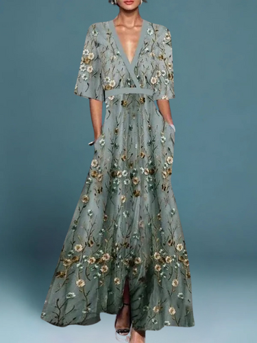 W&W Mode | Elegantes Langes Blumenkleid