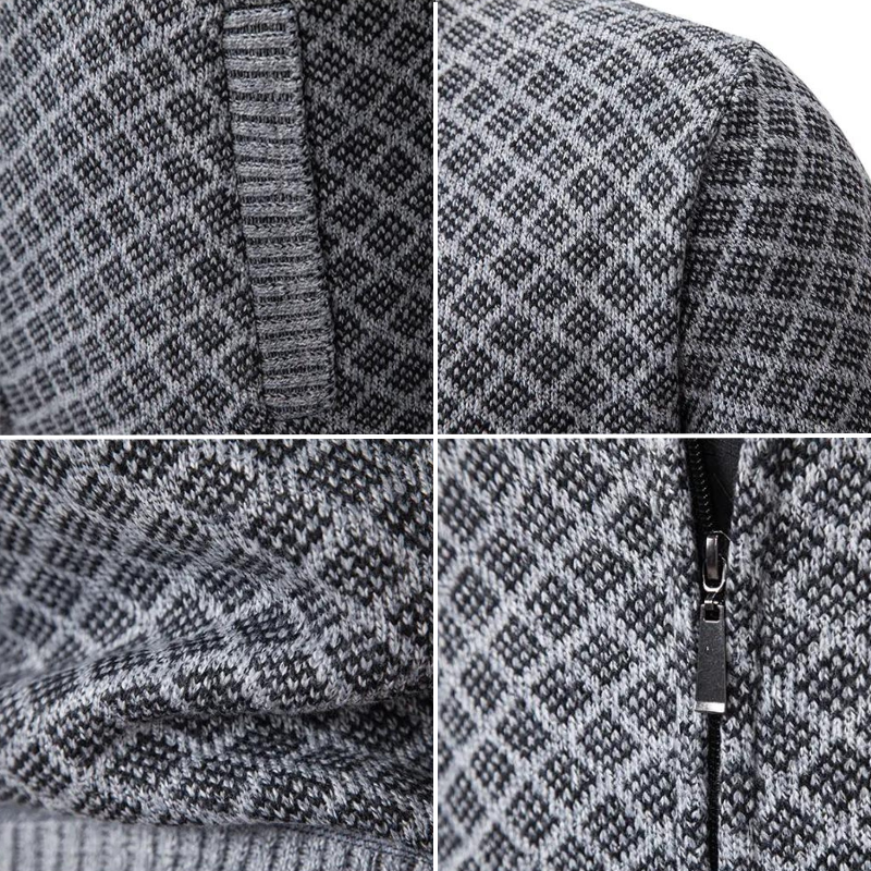 W&W Mode | Jacquard Strickjacke Für Herren