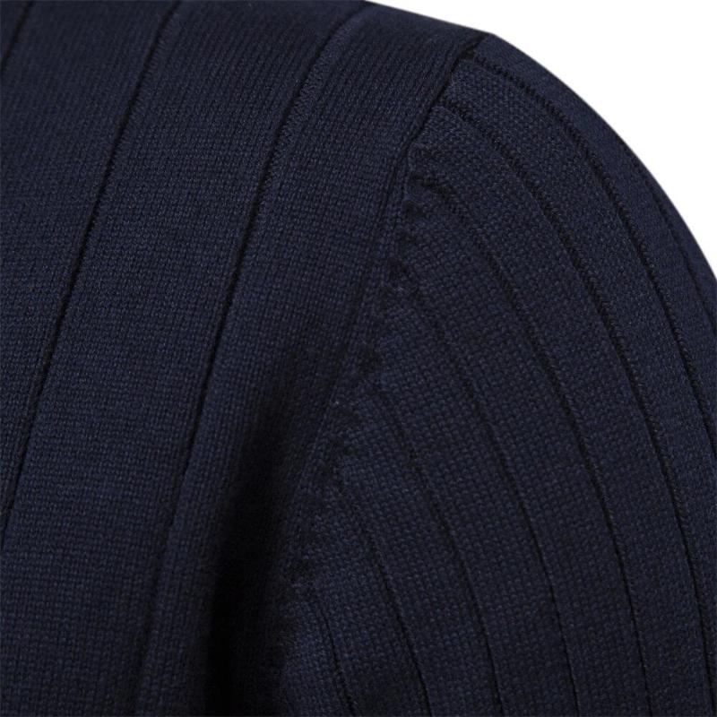 W&W Mode | mit halbem Reißverschluss hochgeschlossen W&W Mode | Rippenstrickpullover Herrenbekleidung