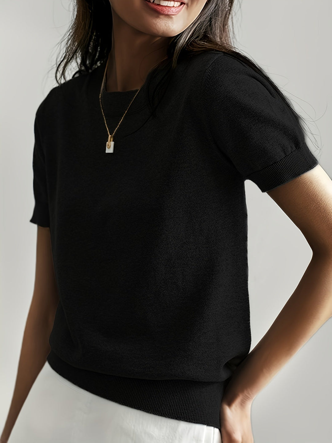W&W Mode | Stilvolles Strick T-shirt Für Damen