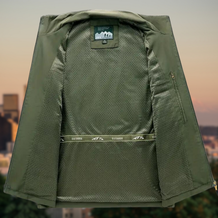 W&W Mode | Herren Multi Reißverschlusstaschen Weste