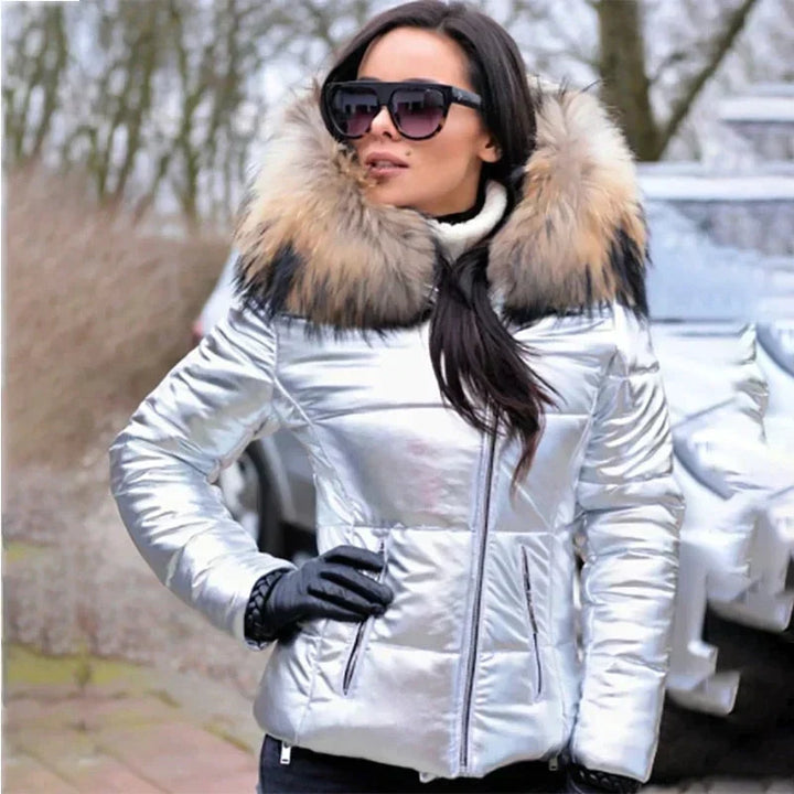 W&W Mode - Winterjacke Mit Kapuze Aus Pelz