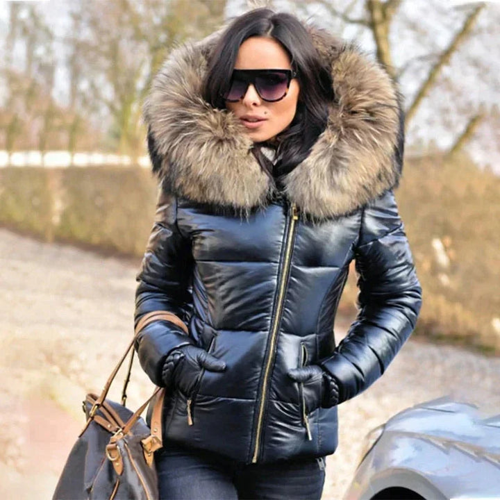 W&W Mode - Winterjacke Mit Kapuze Aus Pelz