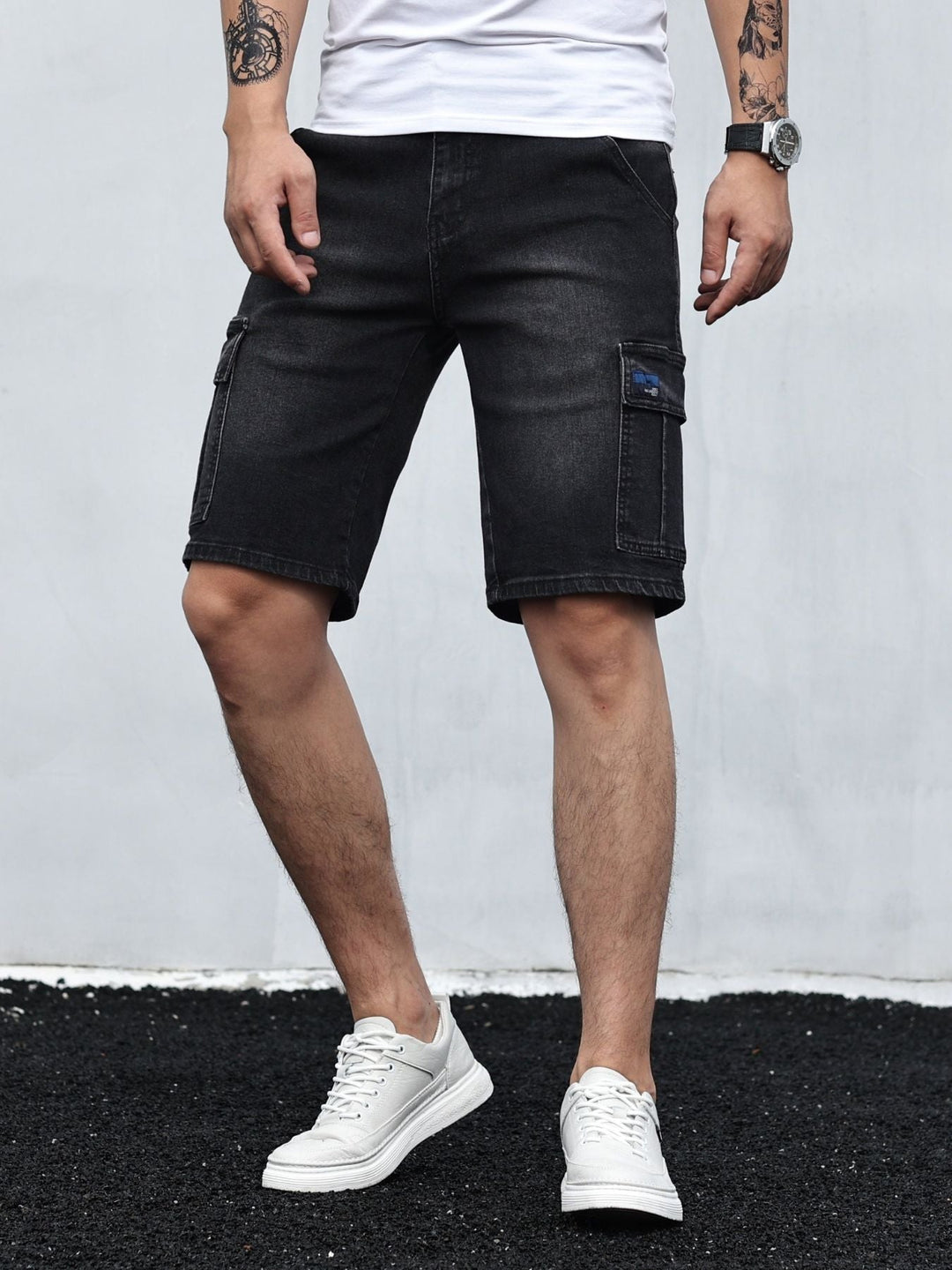 W&W Mode | Cargo Denim Shorts Für Herren