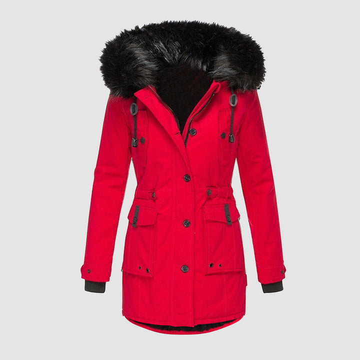 W&W Mode | Elegante Damen Winterjacke mit Pelzkragen