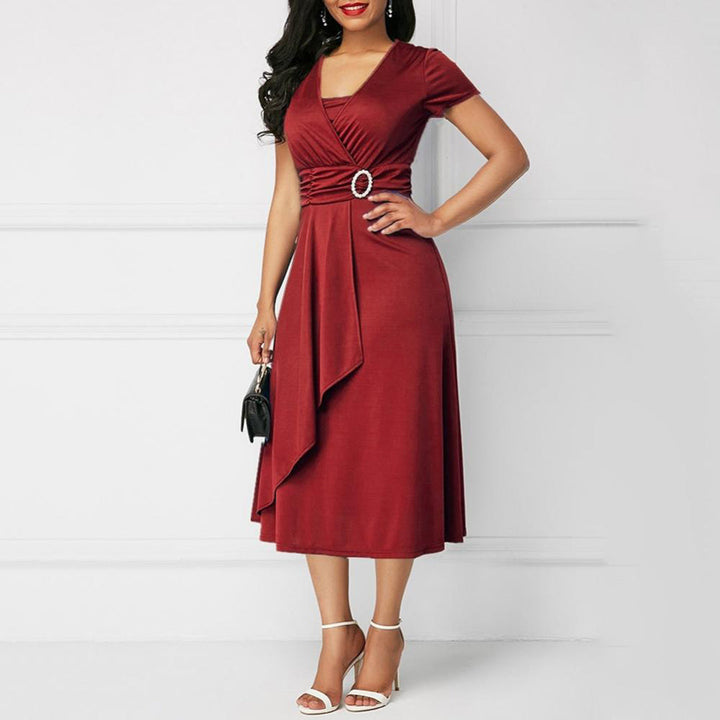 W&W Mode - Elegantes Gürtelkleid für Damen
