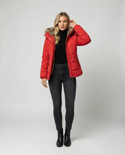 W&W Mode - Isolierte Stepp Winterjacke Mit Gefüttertem Innenfutter und Kapuze
