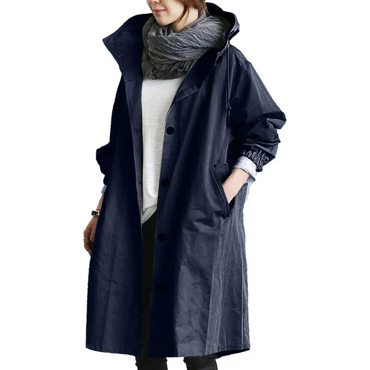 W&W Mode | Mit Kapuze Übergroß Parka Jacke Regenjacke für Damen