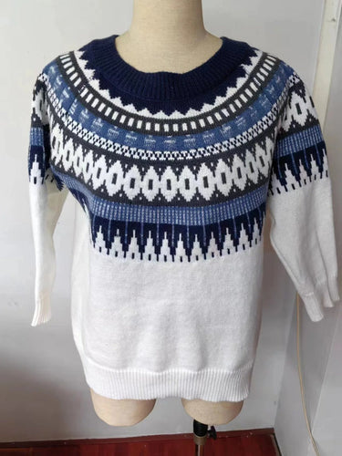 W&W Mode | norwegischer Yoke-Pullover - warmer skandinavischer Damenpullover
