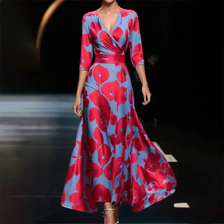 W&W Mode | Wickel Maxi Kleid mit gewagtem Blumenmuster für Damen