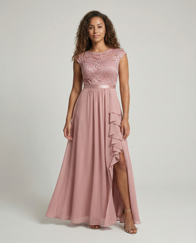 W&W Mode | Elegantes Damen Maxikleid Mit Spitzeneinsätzen Zeitlos, Romantisch & Fließend